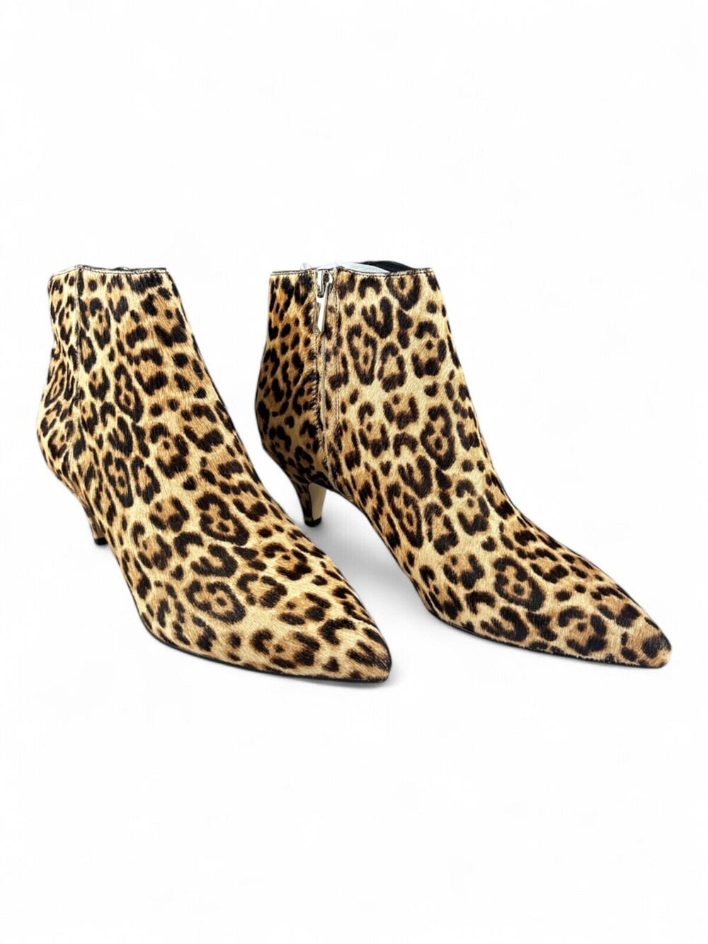 Sam Edelman Leopard Ankle Boots Kitten Heel Sz 7.5